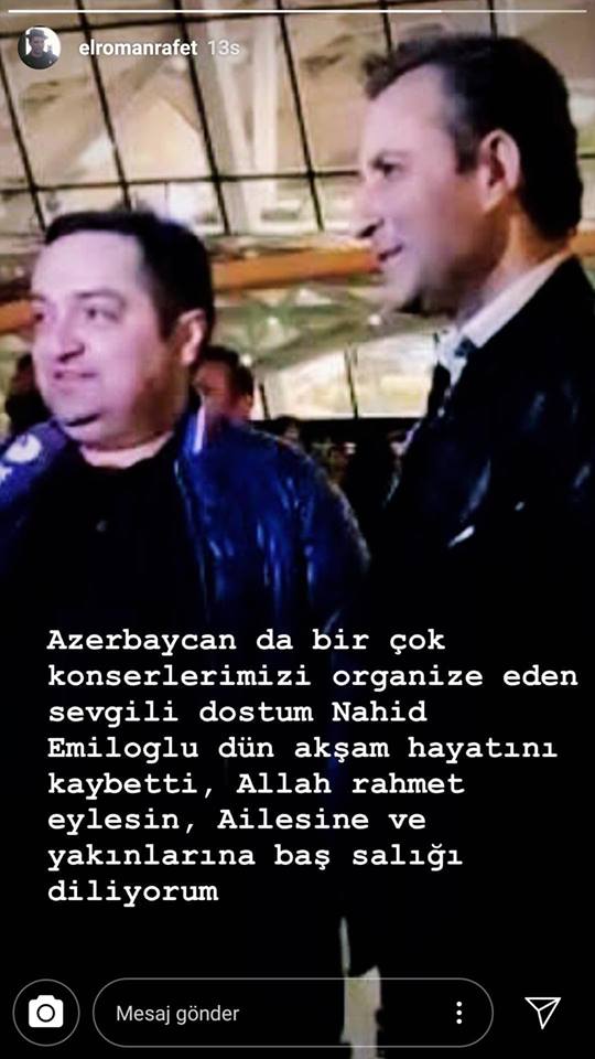 Rafet El Roman Nahid Emiloğlundan yazdı   - FOTO 